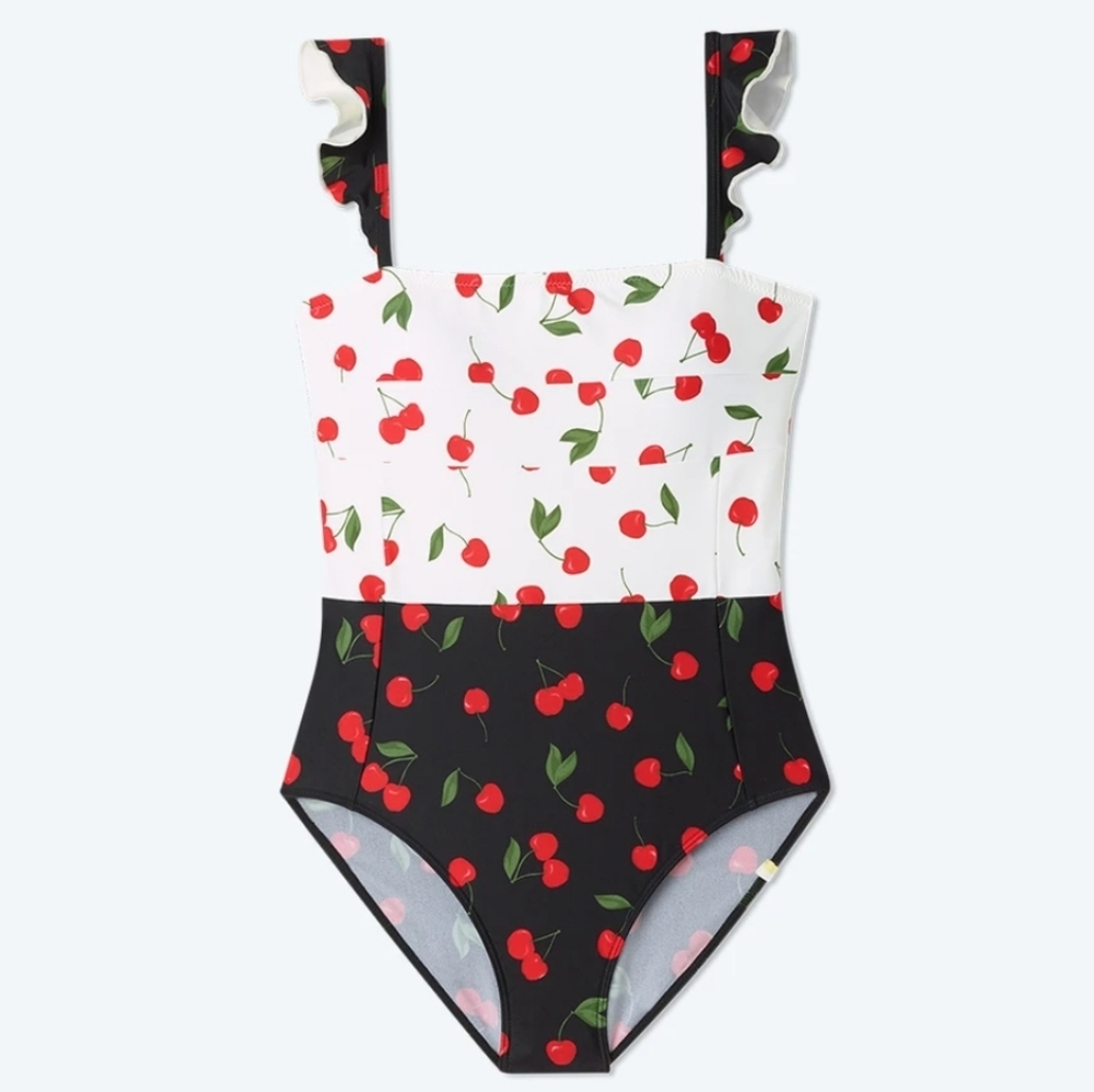 NWT Summersalt Ruffle Oasis Cherry on Top OnePiece